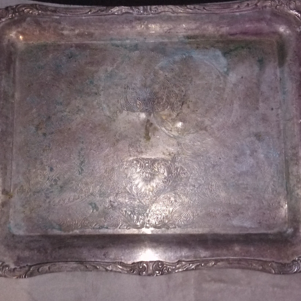 Silver Vanity Tray for Elegant Bath Organization